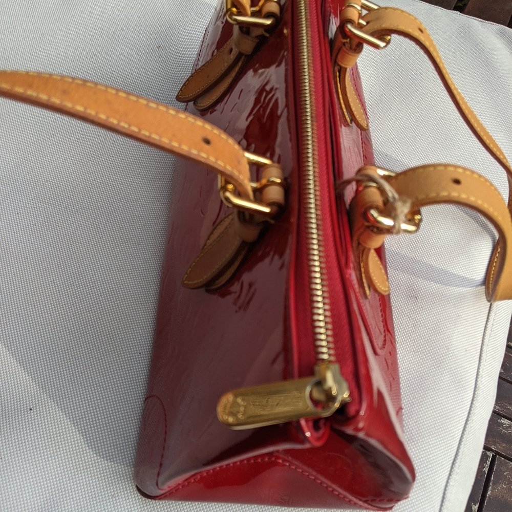 Louis Vuitton  bags vernis Tote Bag Rosewood red champagne - Picture 7 of 13